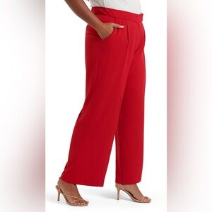 EVER NEW Sz 18 Nylah Pleated Front Elastic Wait Back Wide Leg Trouser Pants NEW